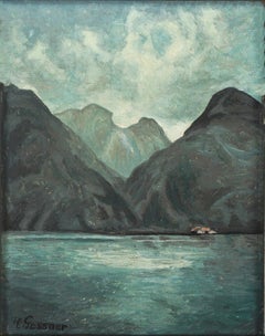 Vintage Lake Konigssee, Germany Landscape