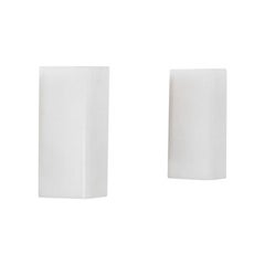 H Guzzini Attribute Milk Perspex Wall Lamps, Iguzzini, Italy, 1970s