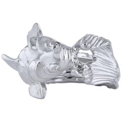 H & H 0.02 Carat Diamond Queen Koi Fish Ring