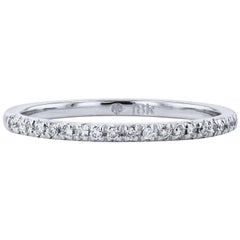 H & H 0.13 Carat Diamond Pave Band Ring