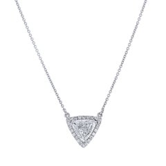 H & H 1.01 Carat Diamond Trillion Pendant Necklace