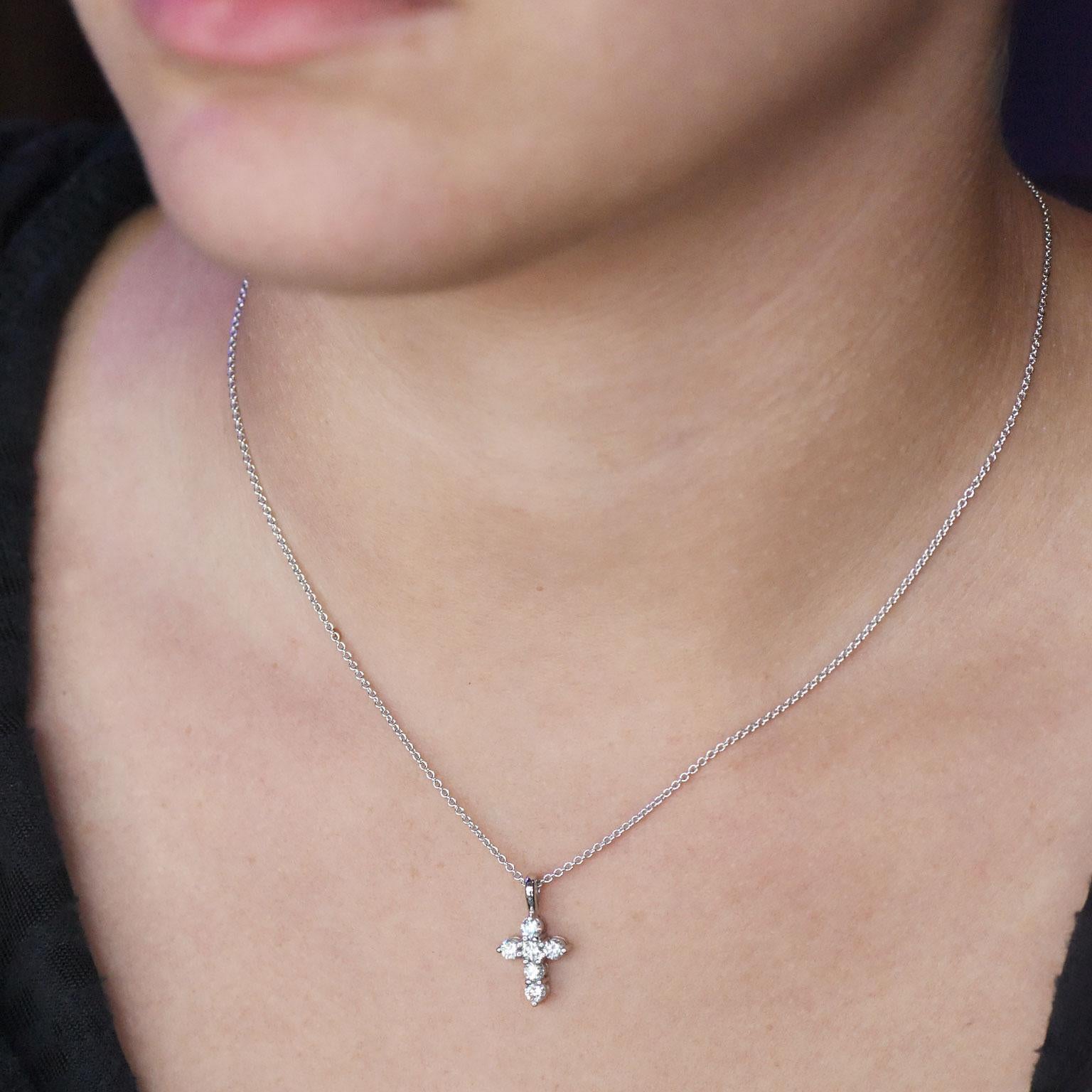 Women's H & H Diamond Cross Pendant