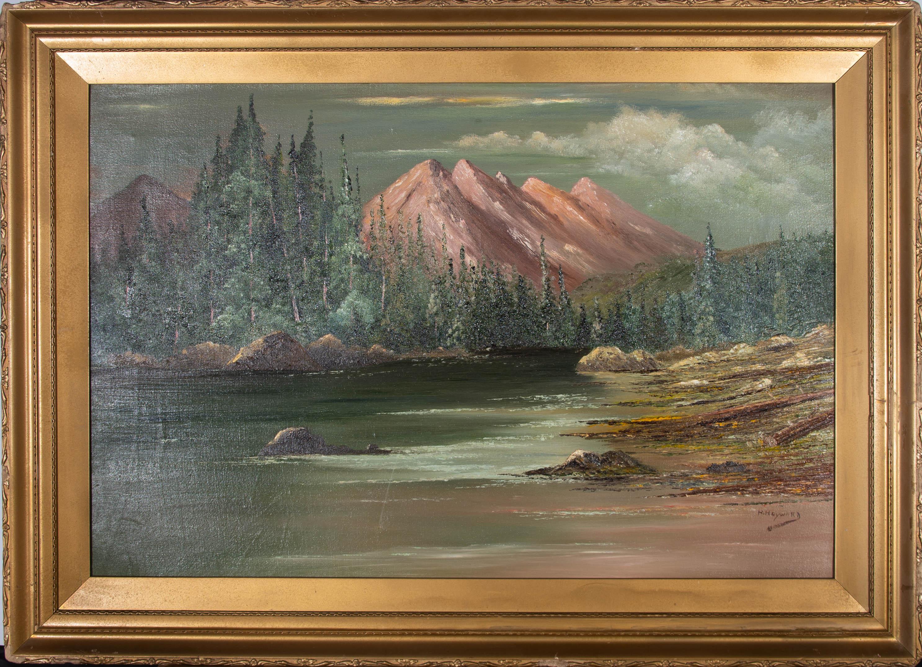 H. Hayward - Huile du XXe siècle, Scène de montagne 1