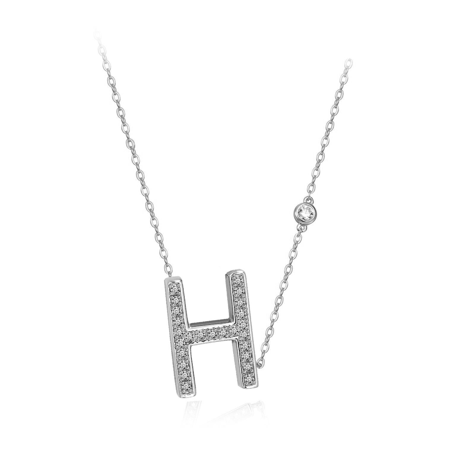 h initial necklace