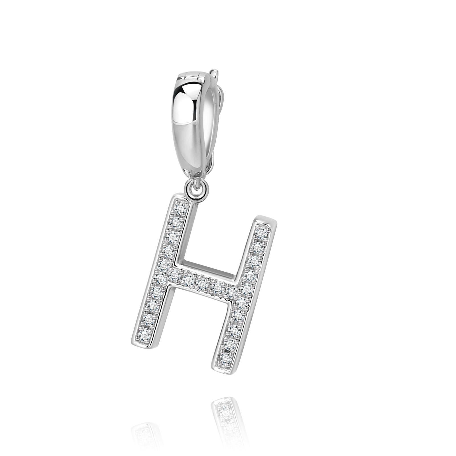 Modern H Initial Pendant/Charm For Sale