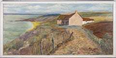 H. Keefe - Mid 20th Century Oil, Coastal Cottage