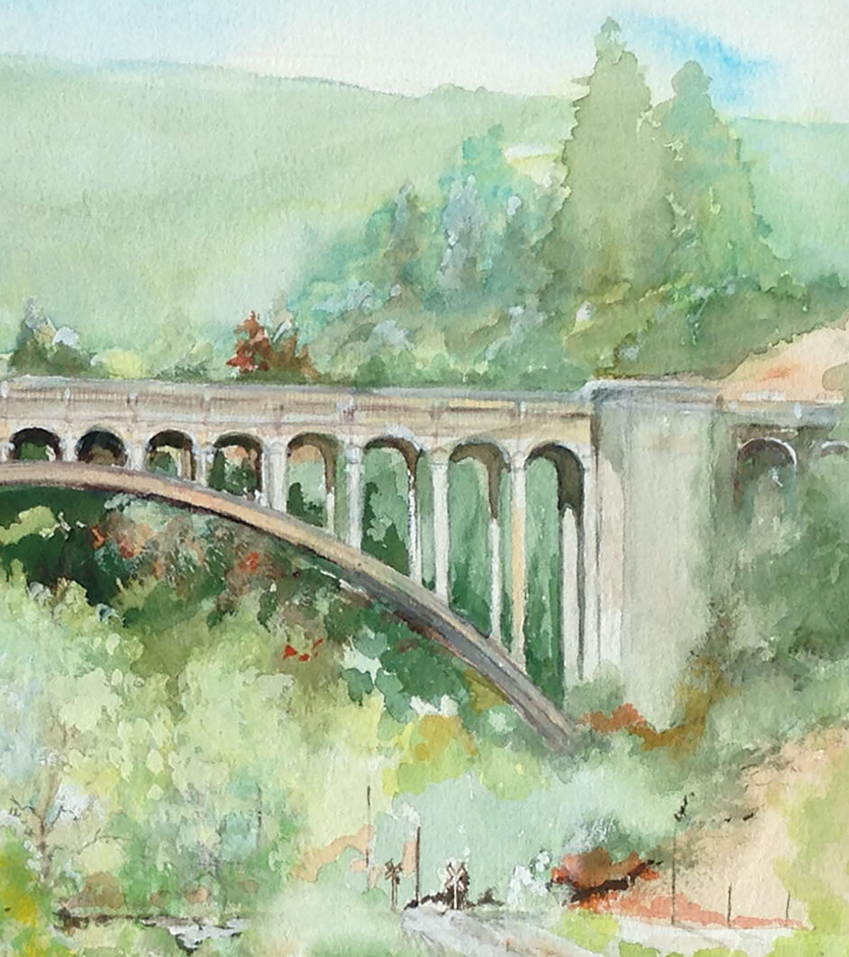 bridge landscape drawing