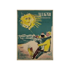 CIRCA 1950 Originalplakat - Allgau Klein Walsertal - Bavière