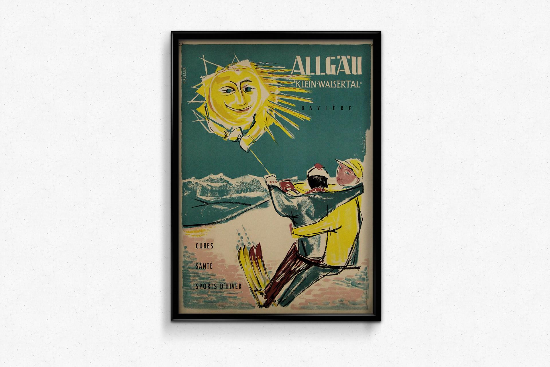 Circa 1950 original poster - Allgau Klein Walsertal - Bavière For Sale 2