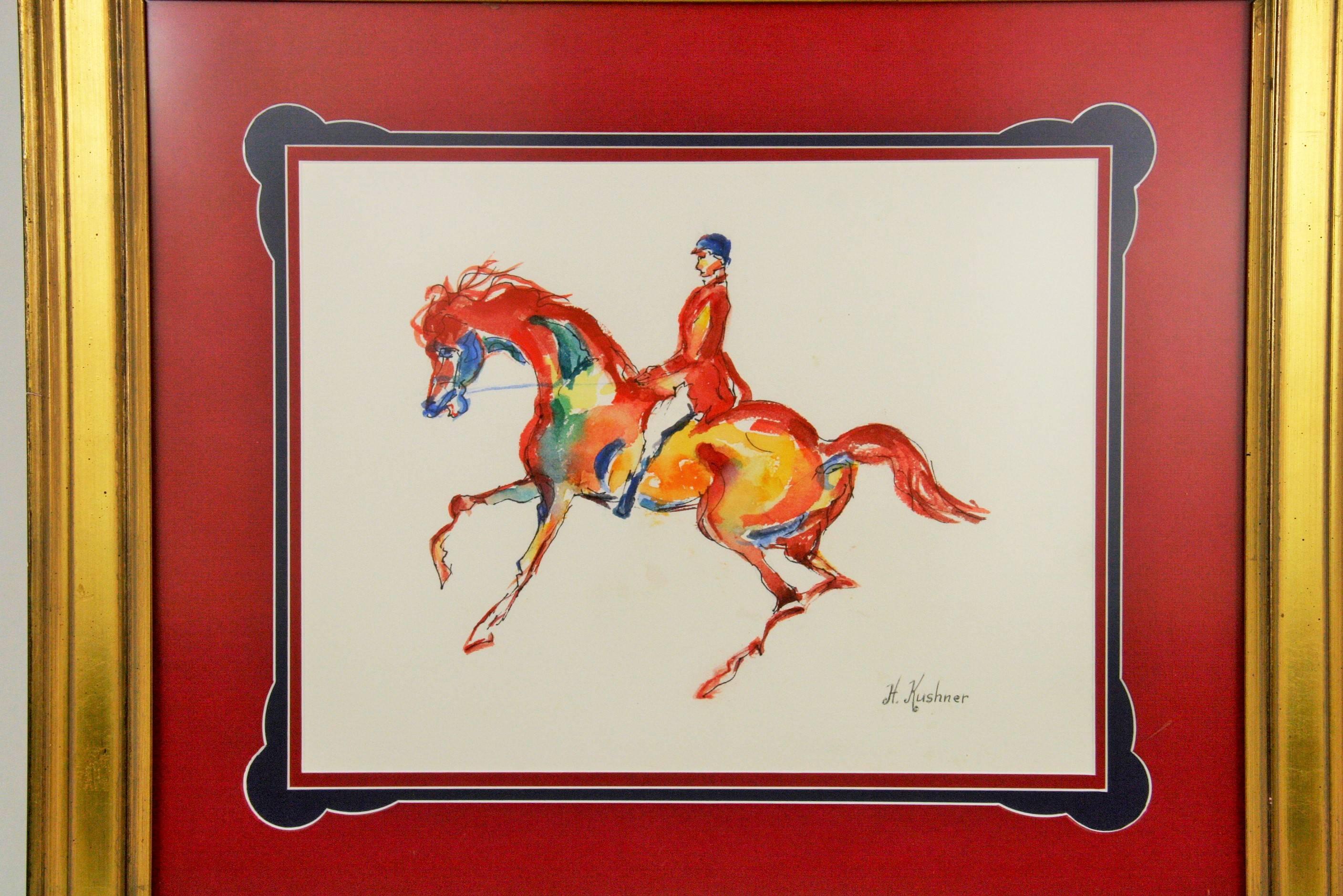 red horse equestrian