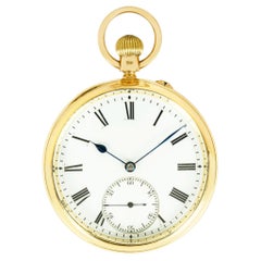H. Lamb. A Rare English 52 Min Karrusel 18k Yellow Gold C1900