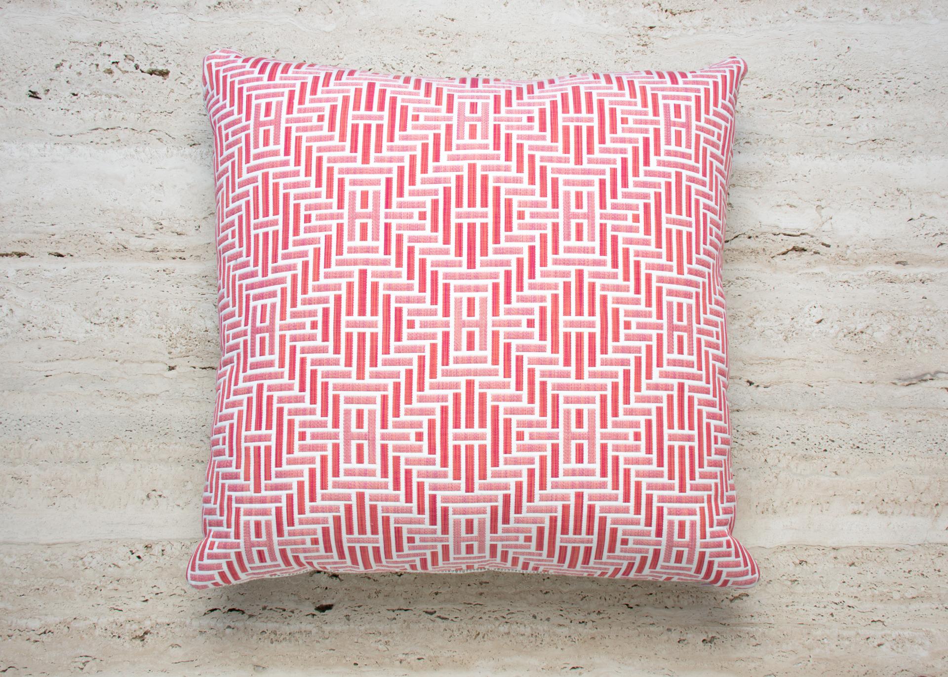 Introducing the exquisite limited edition Hermes Fabric H Losange pillow, a truly exceptional piece that encapsulates the essence of luxury, craftsmanship, and timeless beauty. Meticulously crafted using discontinued Hermes fabrics, these pillows