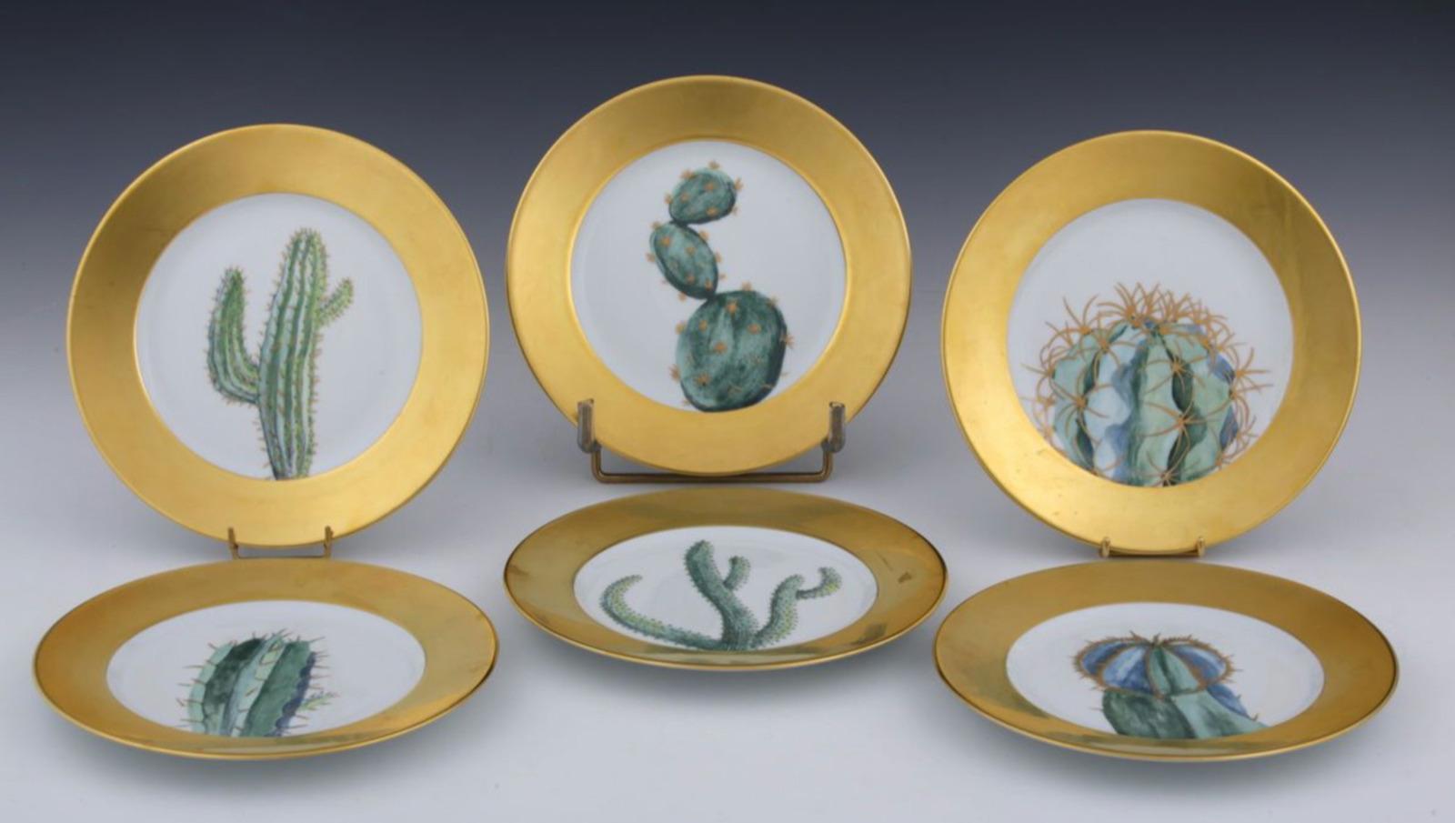 H. Mc CONNICO & DAUM, partie de service Porcelaine Cactus Bon état à SAINT-OUEN-SUR-SEINE, FR