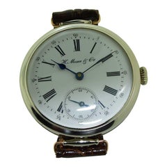 Antique H. Moser & Cie Oversized Wristwatch, circa 1920s