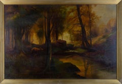 H. Neville - Mid 20th Century Oil, Woodland Deer