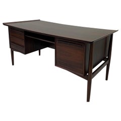 Mid Century H P Hansen Danish Modern Rosewood Desk Made in Denmark, circa 1960