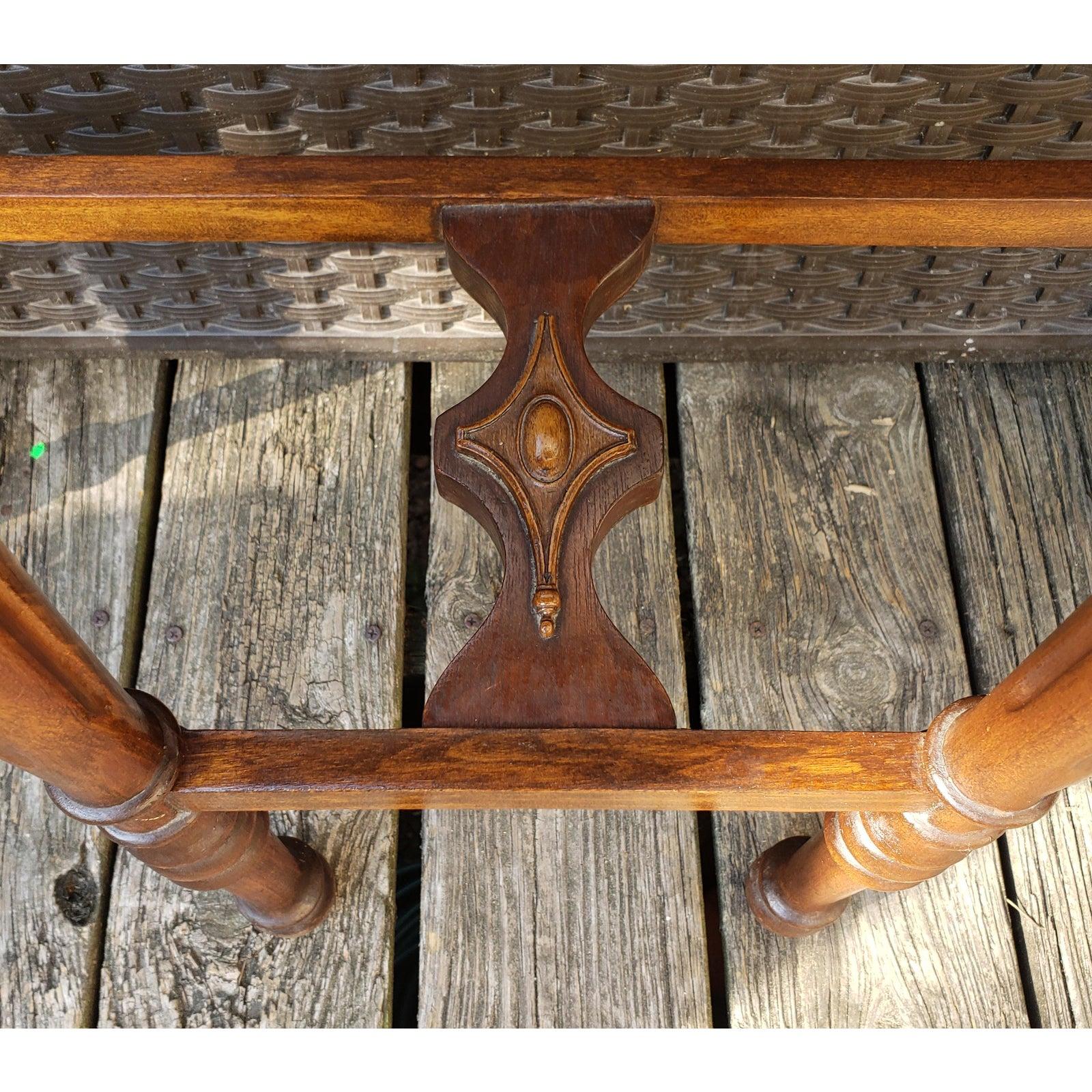 turned leg console table