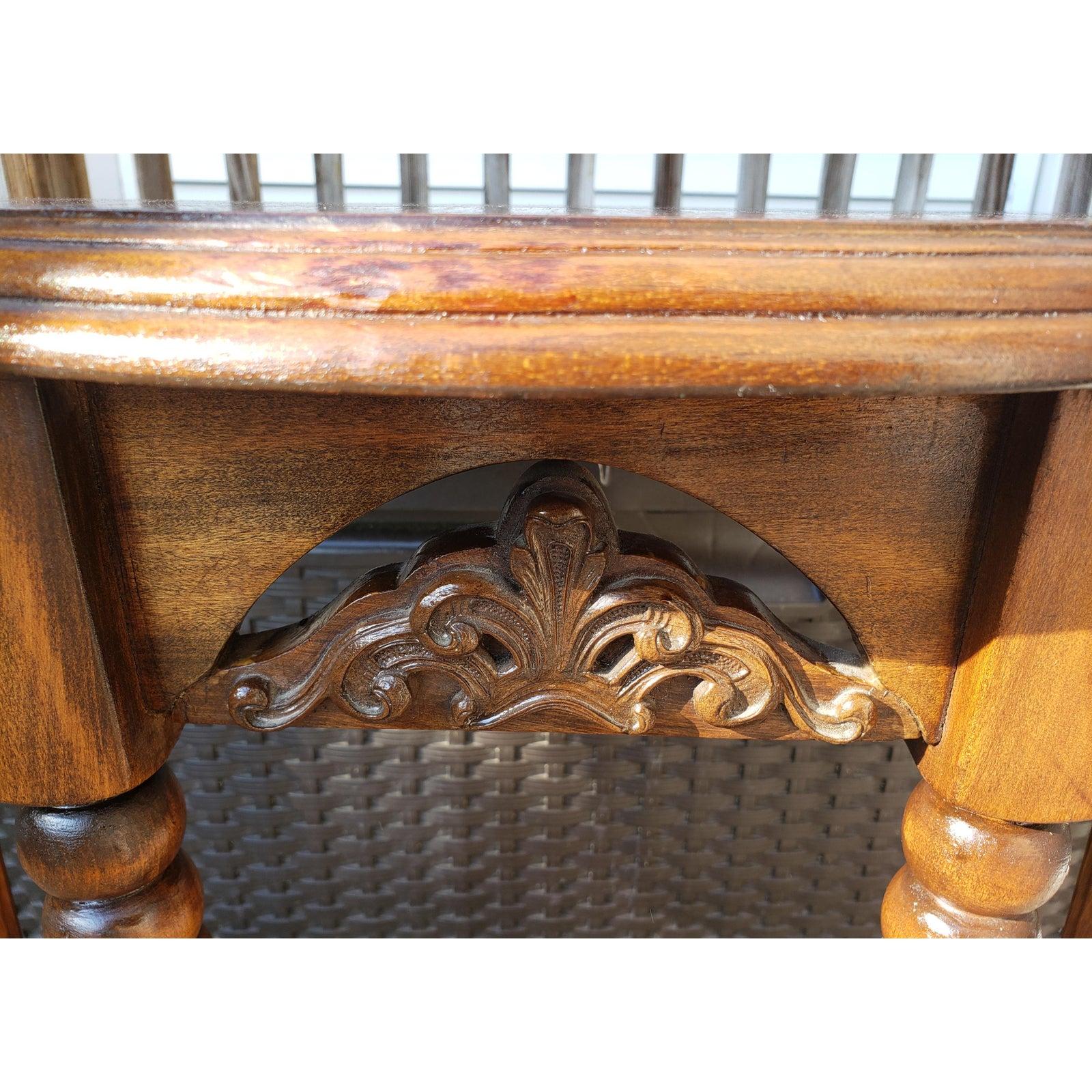 console table with spindle legs