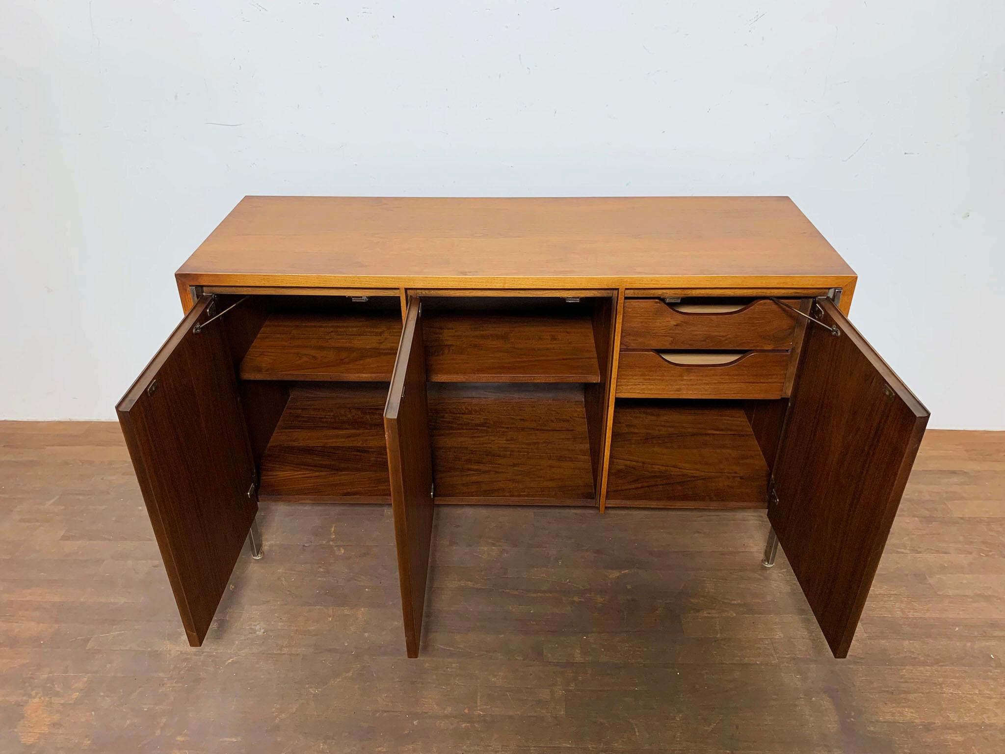 H. Paul Browning for Stanley Furniture Walnut and Rosewood Credenza Ca. 1960s 1