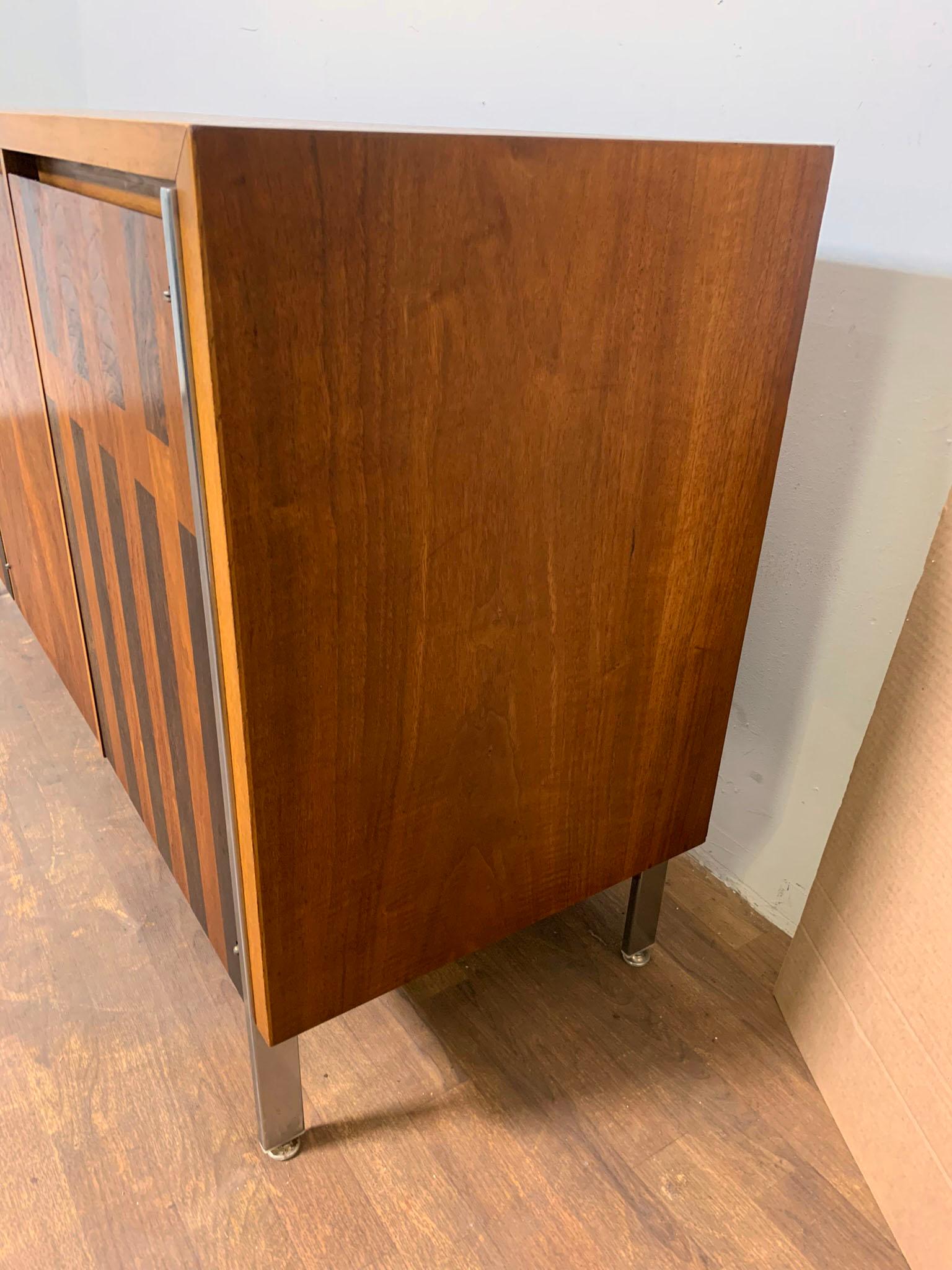 H. Paul Browning for Stanley Furniture Walnut and Rosewood Credenza Ca. 1960s 2