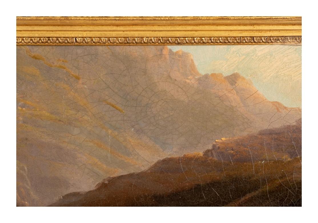 H. Percy, Óleo sobre tabla de finales del siglo XIX, Carro de granjero en un paisaje rural Belle Époque en venta