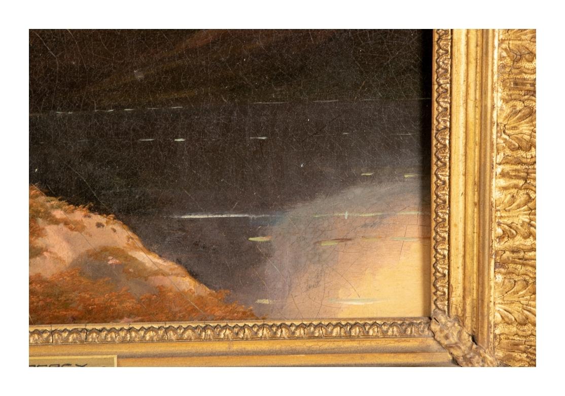 H. Percy, Óleo sobre tabla de finales del siglo XIX, Carro de granjero en un paisaje rural en Bastante bueno estado para la venta en Bridgeport, CT