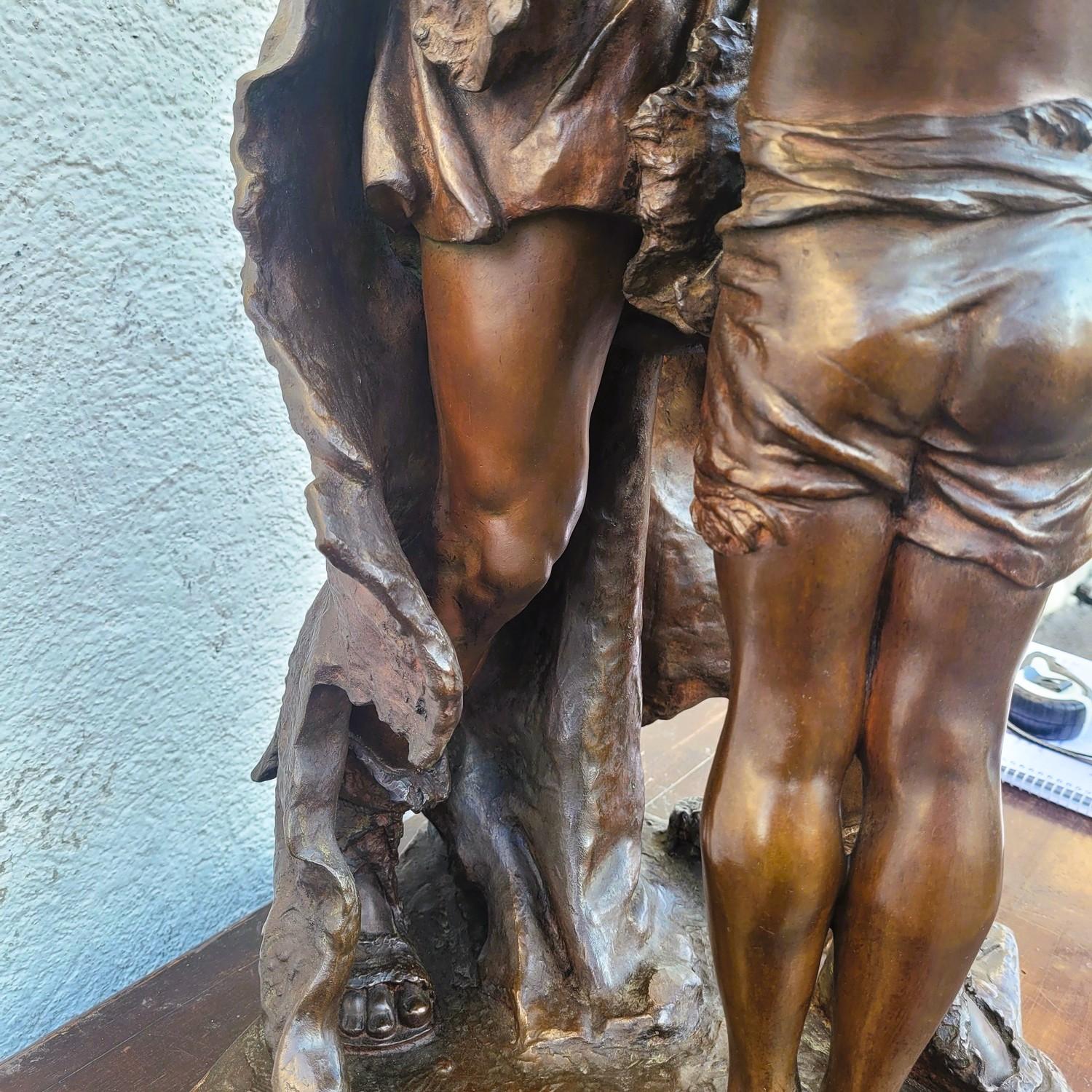H. Plé (1853-1922), Siot-Decauville, I Galli, bronzo firmato di grandi dimensioni, fine del XIX sec. in vendita 3