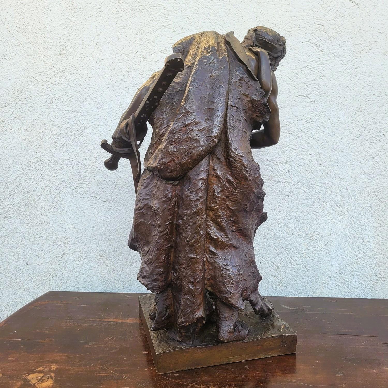 H. Plé (1853-1922), Siot-Decauville, I Galli, bronzo firmato di grandi dimensioni, fine del XIX sec. in vendita 6