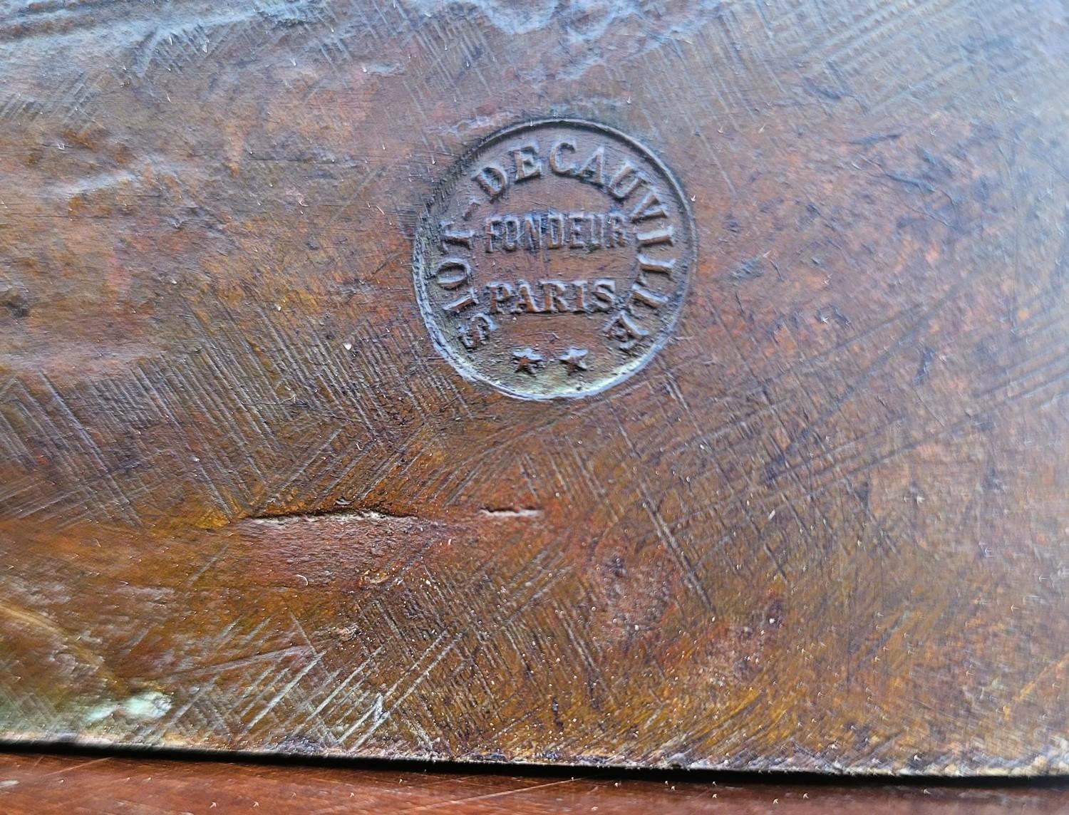 H. Plé (1853-1922), Siot-Decauville, I Galli, bronzo firmato di grandi dimensioni, fine del XIX sec. in vendita 7