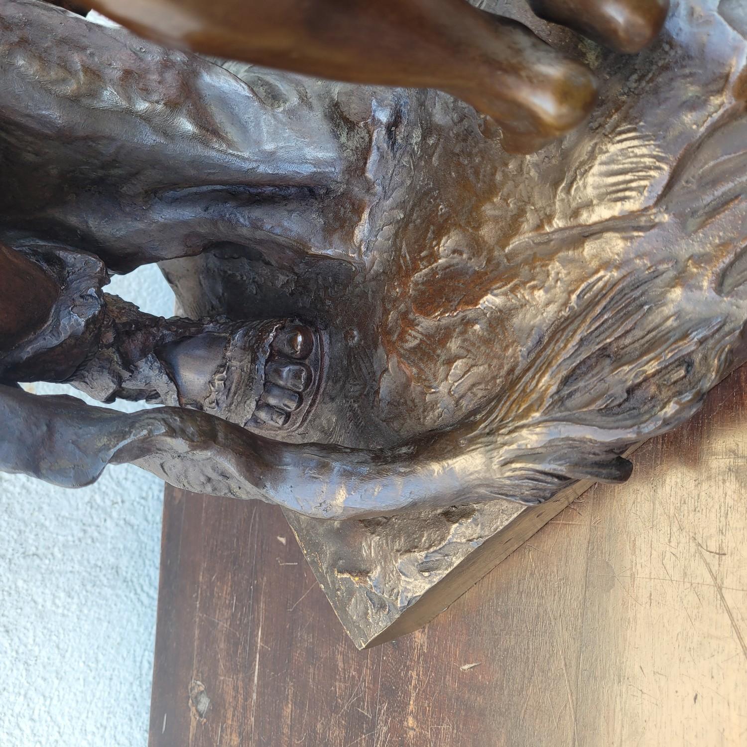 H. Plé (1853-1922), Siot-Decauville, I Galli, bronzo firmato di grandi dimensioni, fine del XIX sec. in vendita 12