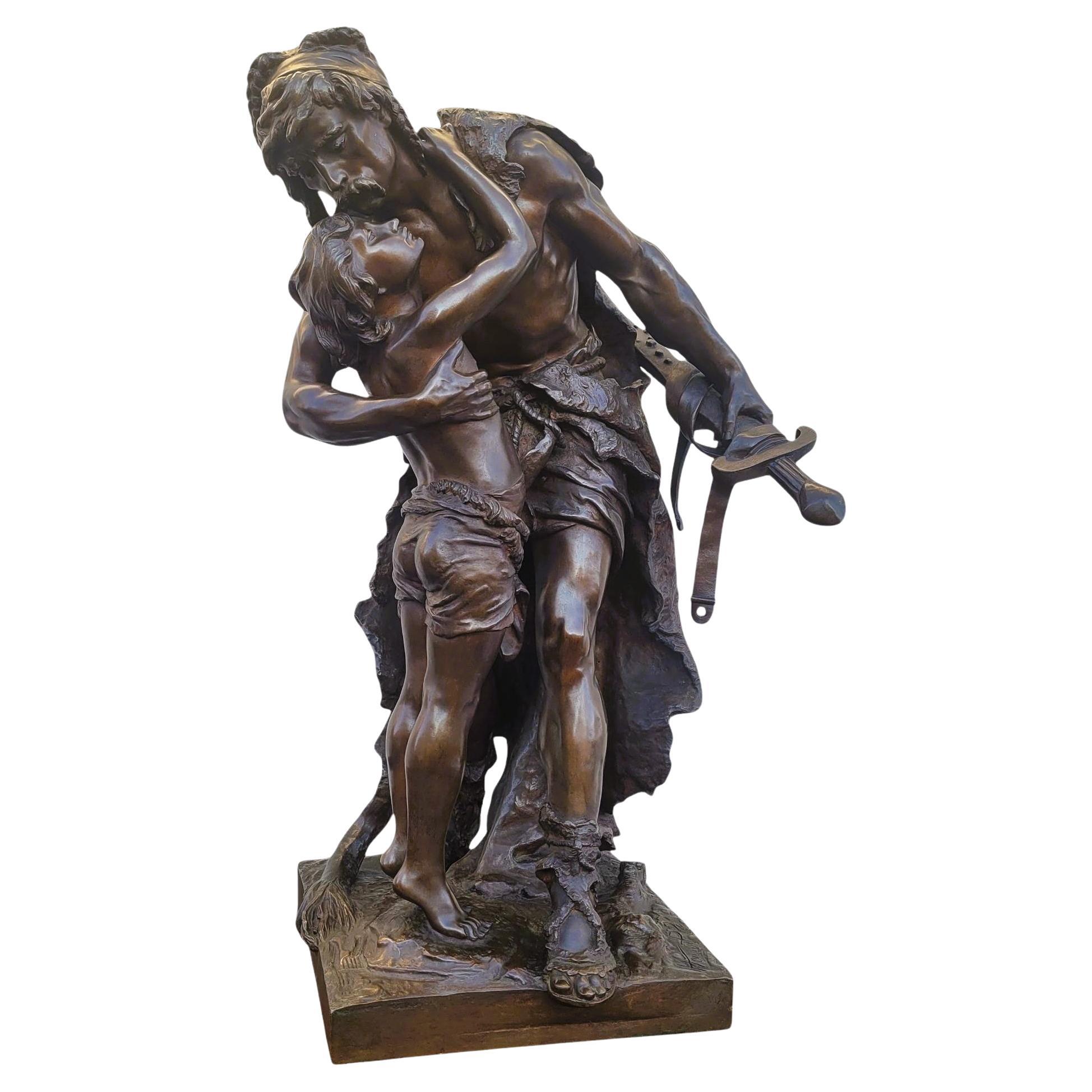 H. Plé (1853-1922), Siot-Decauville, I Galli, bronzo firmato di grandi dimensioni, fine del XIX sec. in vendita