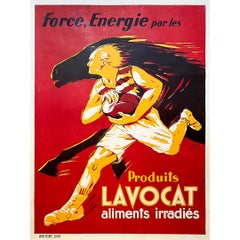 original art deco poster Lavocat Aliments Irradiés "Force Energie..."