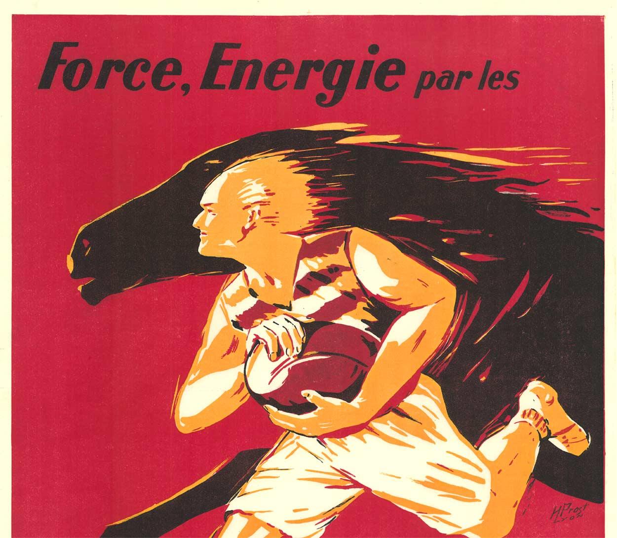 Affiche vintage originale «duits Lavocat » pour Force and Energy - Print de H. Prost