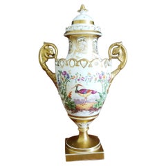 H & R Daniel 18th Century Hand Painted Pot Pourri Vase