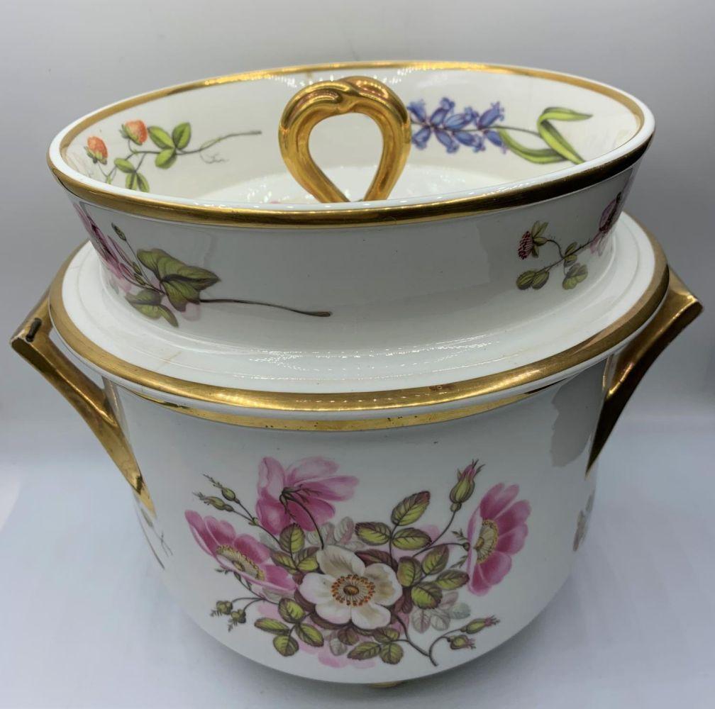 British H & R Daniel Ice Pail Reticulated Fruit Bowls or Stands By William Pollard For Sale