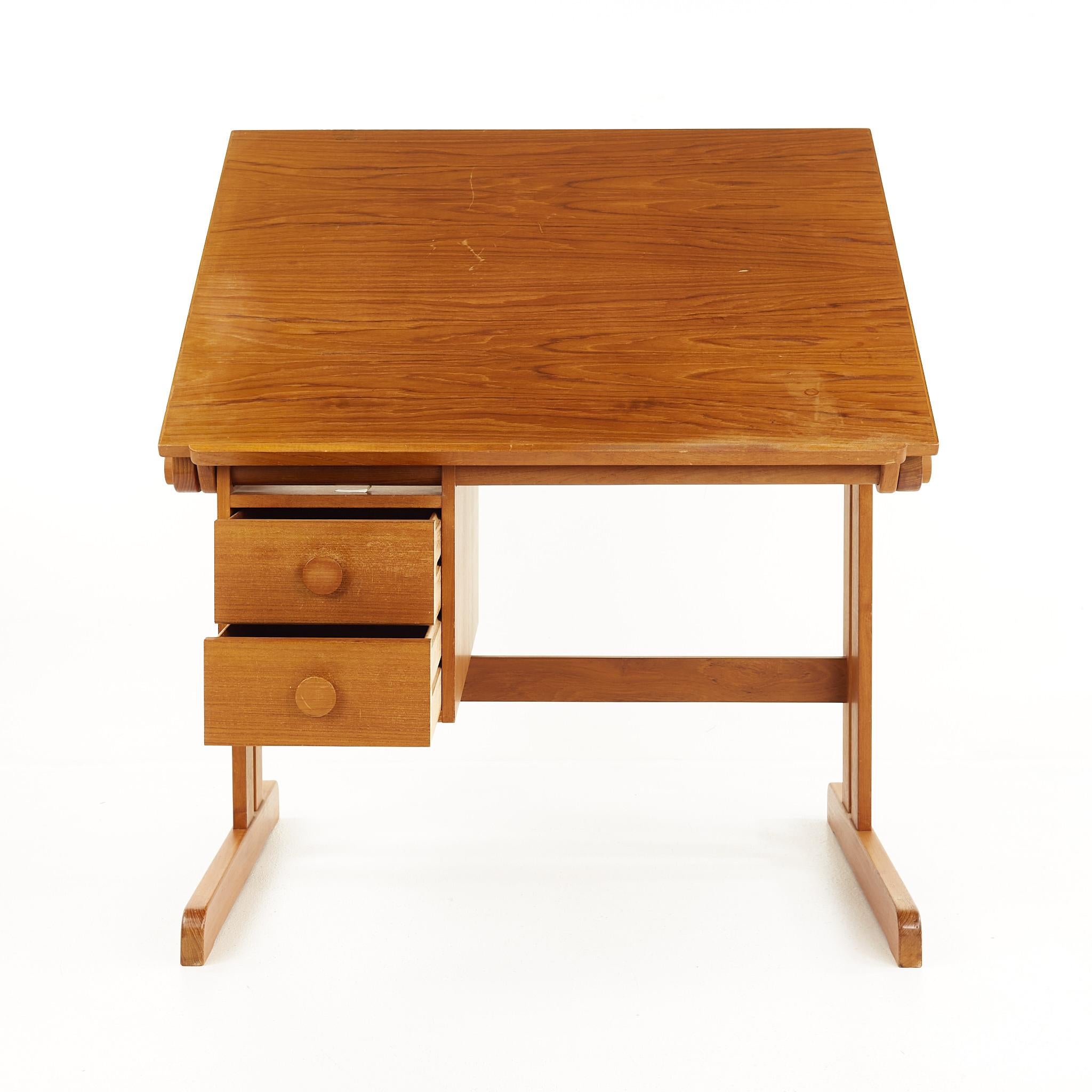 Mid-Century Modern H. Sigh & Søns Mid Century Teak Adjustable Drafting Desk