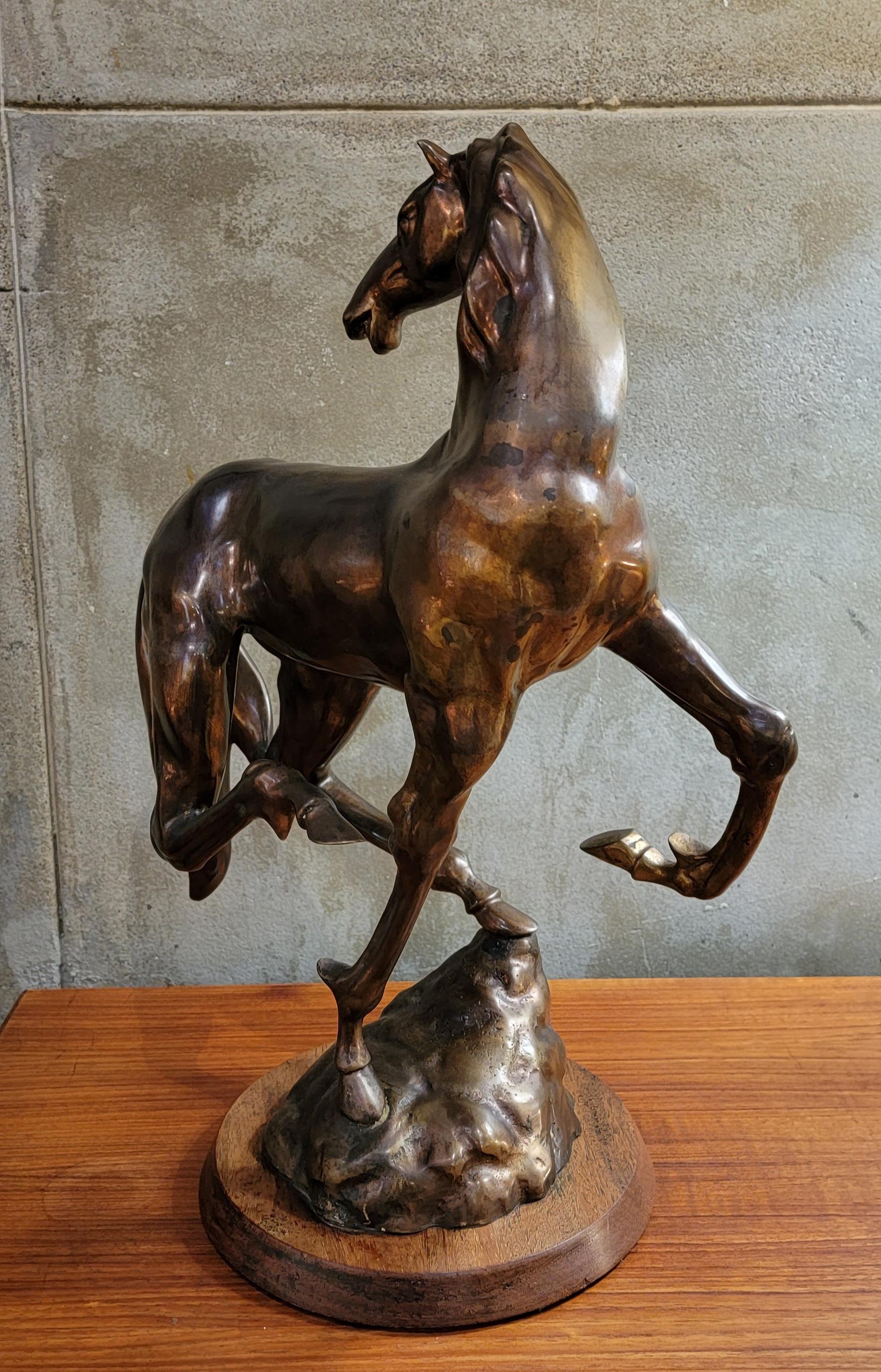 American Bronze Horse Sculpture by Hattakitkosol  Somchai
