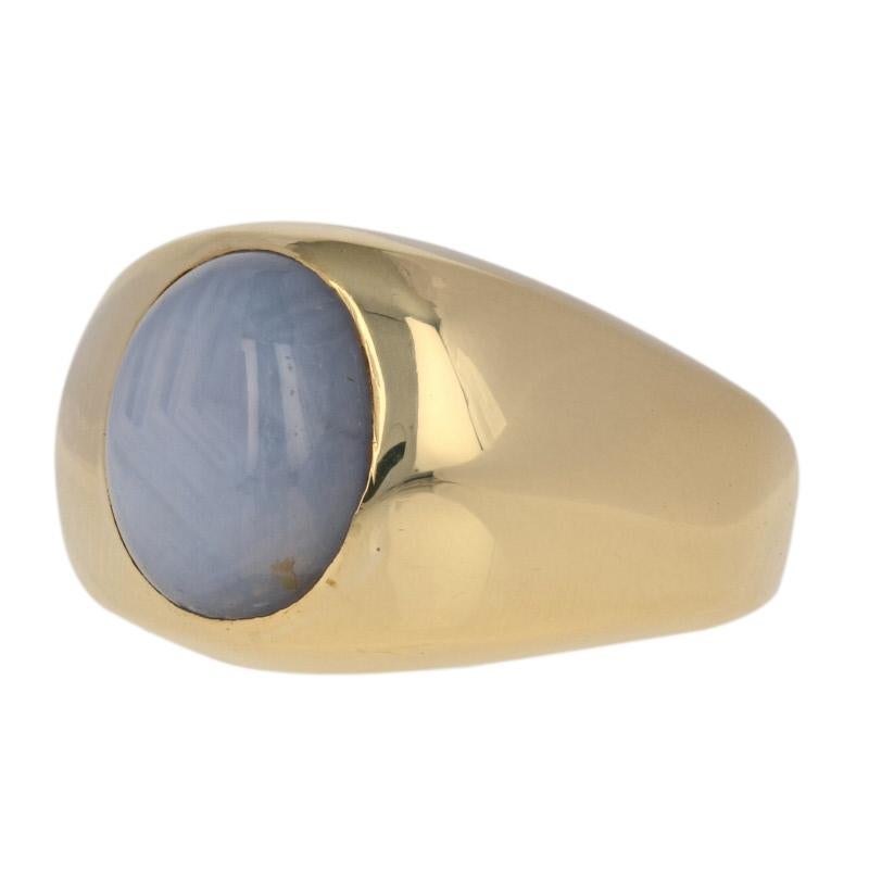 H. Stern 12,40 Karat ovaler Stern-Saphir-Ring im Cabochon-Schliff, 18 Karat Gold Siegel (Ovalschliff) im Angebot