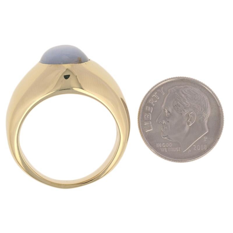 H. Stern, bague en or jaune 18 carats avec saphir étoilé taille cabochon ovale 12,40 carats en vente 2