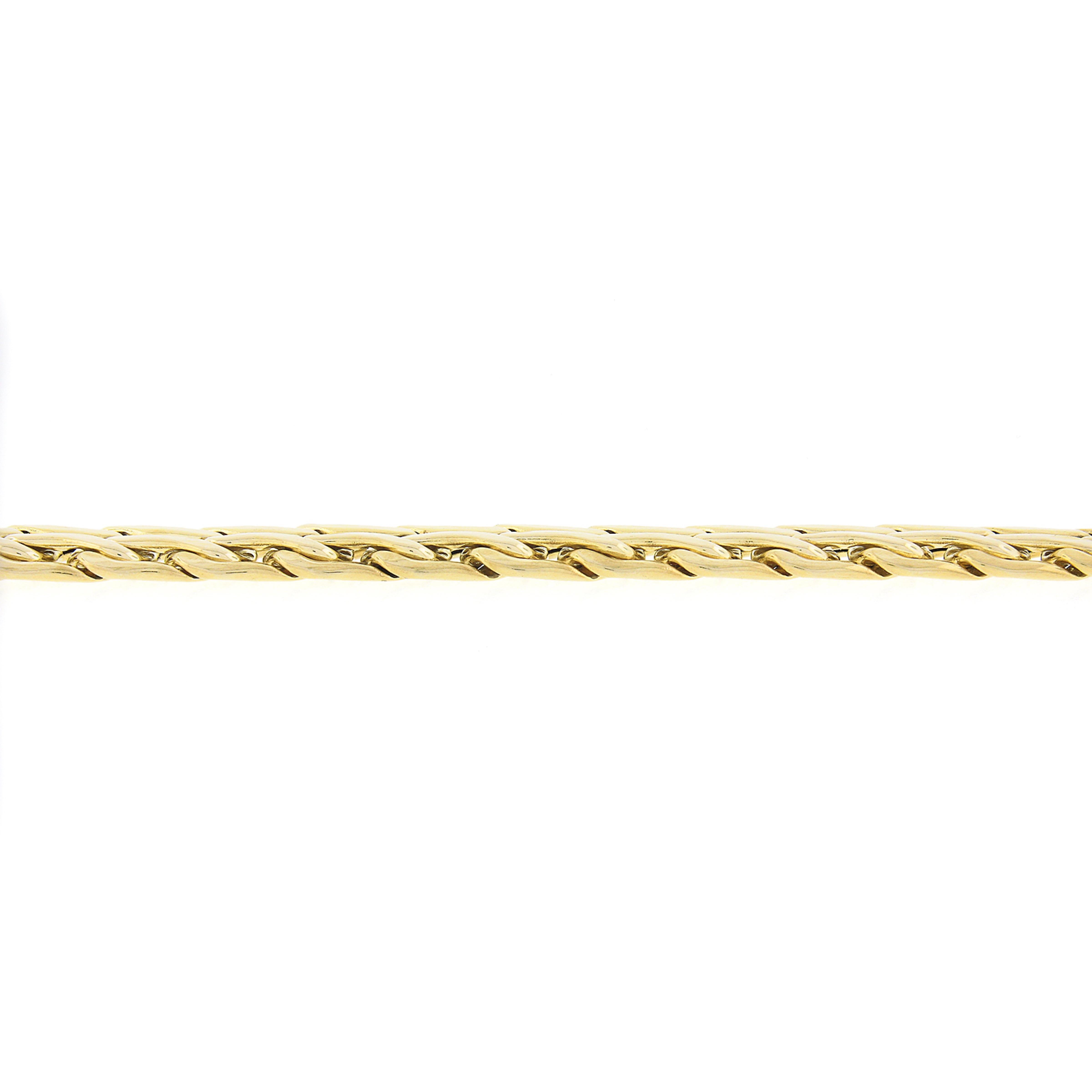 H. Stern 14k Gold Puffed Bismark Link W/ Black Onyx End Caps Bracelet In Good Condition In Montclair, NJ
