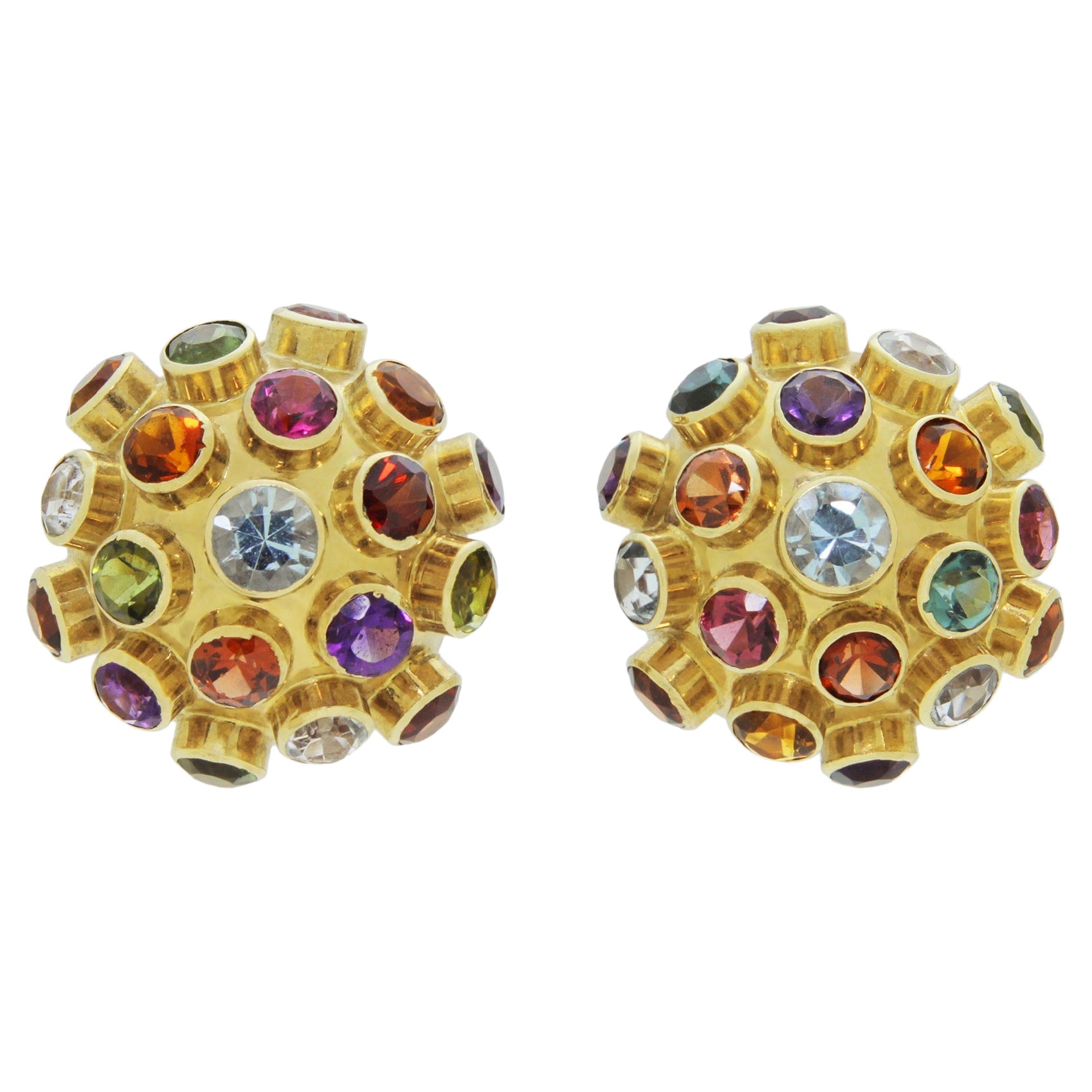 H. Stern, 18 Karat Gold, Semi Precious Stone Sputnik Earrings