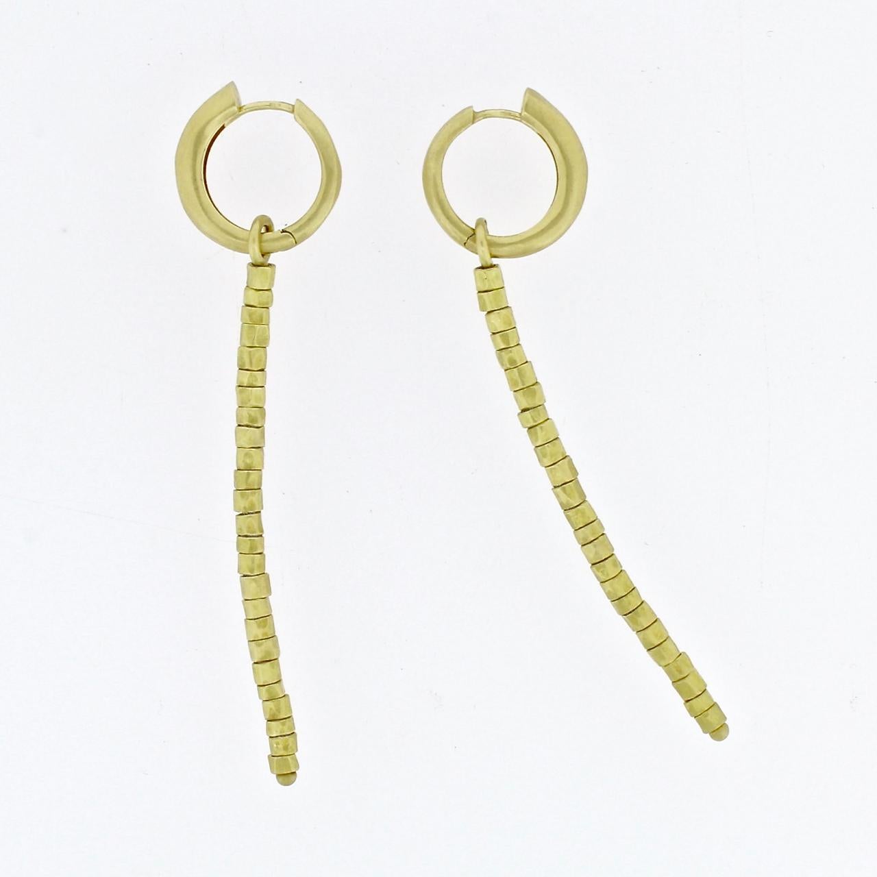 Modern H Stern 18-Karat 'Golden Beads' Hoop & Tassel Earrings