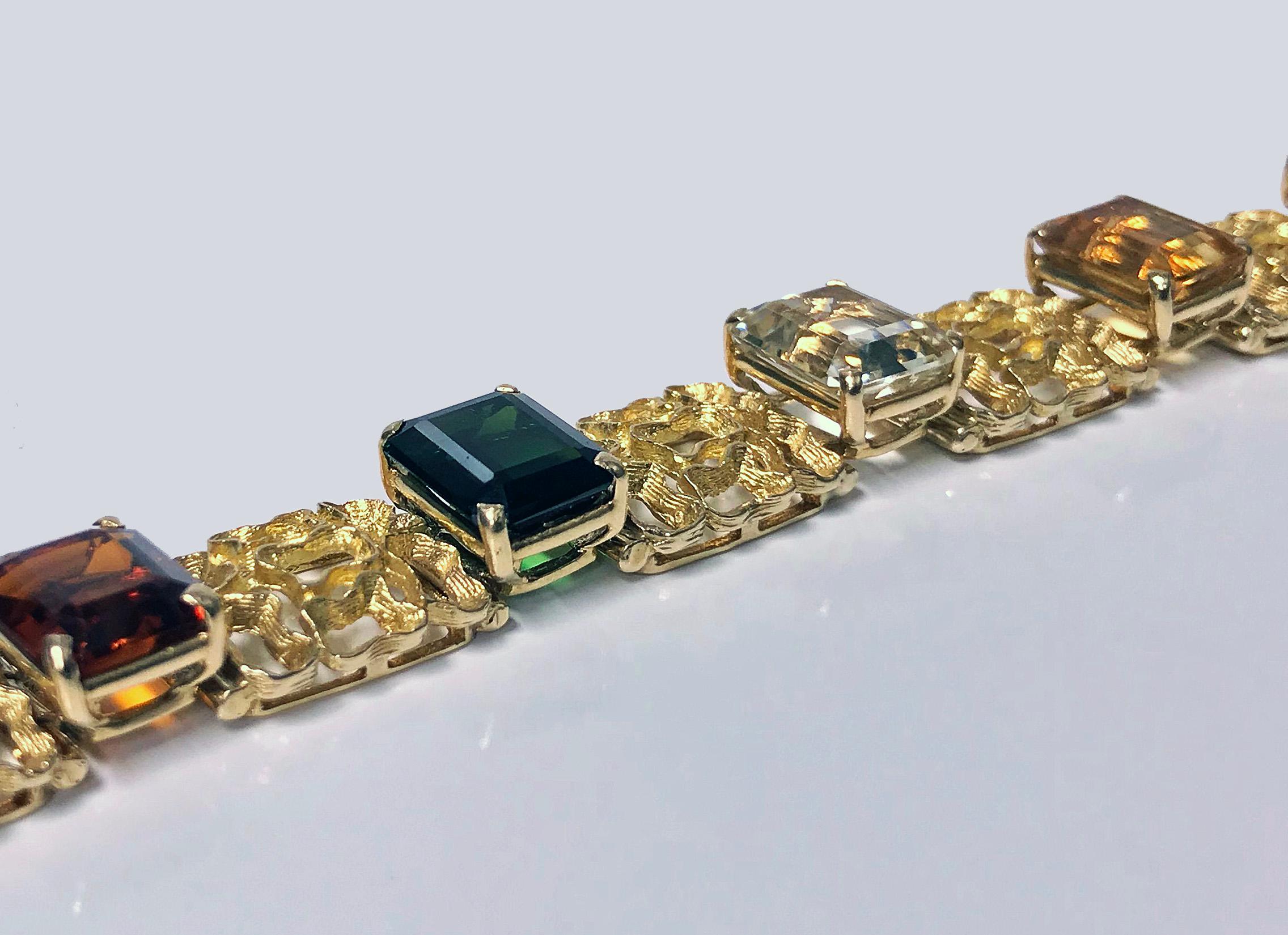 H. Stern 18 Karat Multi-Edelstein-Armband, 20. Jahrhundert im Zustand „Gut“ in Toronto, ON