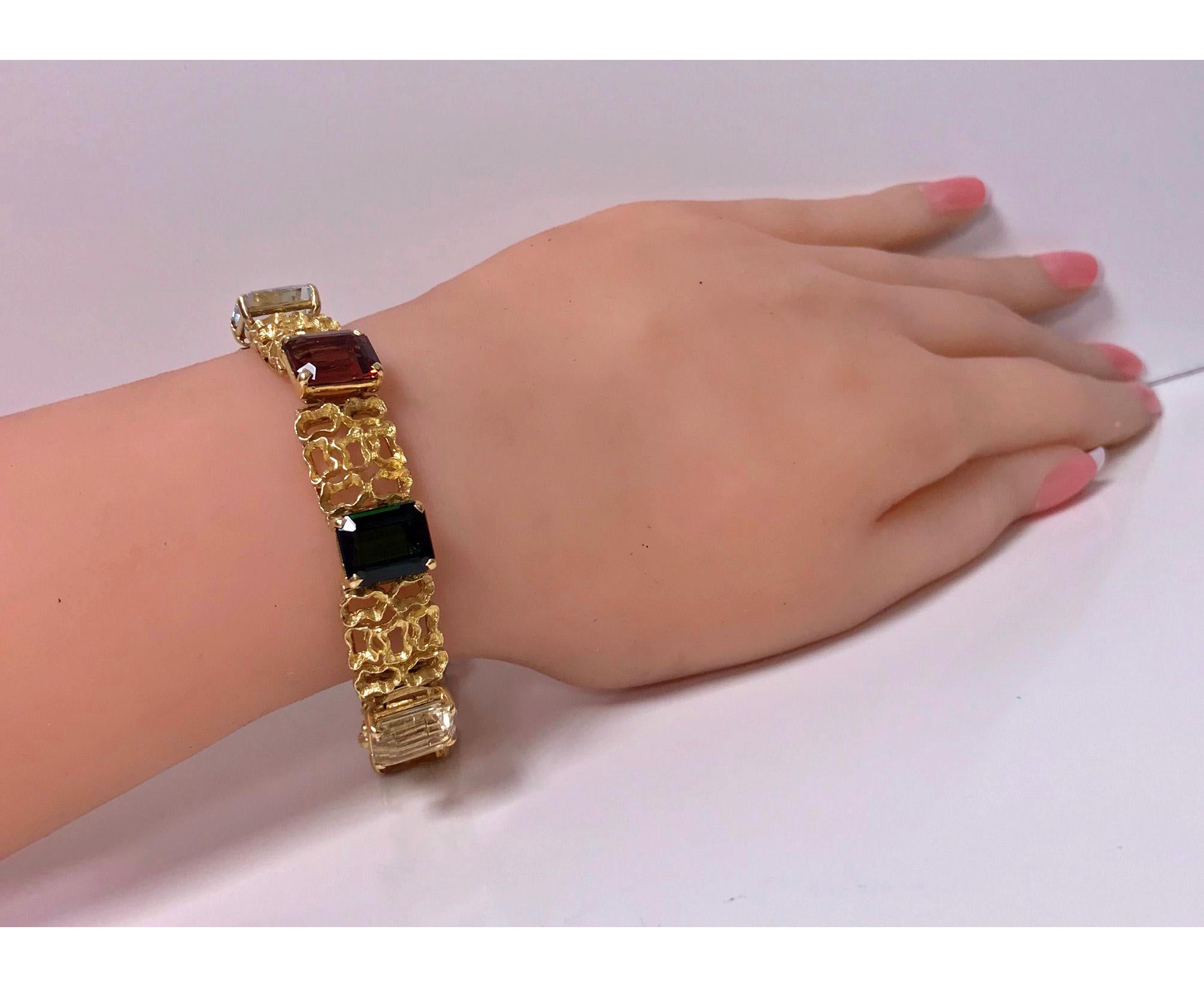 H. Stern 18 Karat Multi-Edelstein-Armband, 20. Jahrhundert für Damen oder Herren