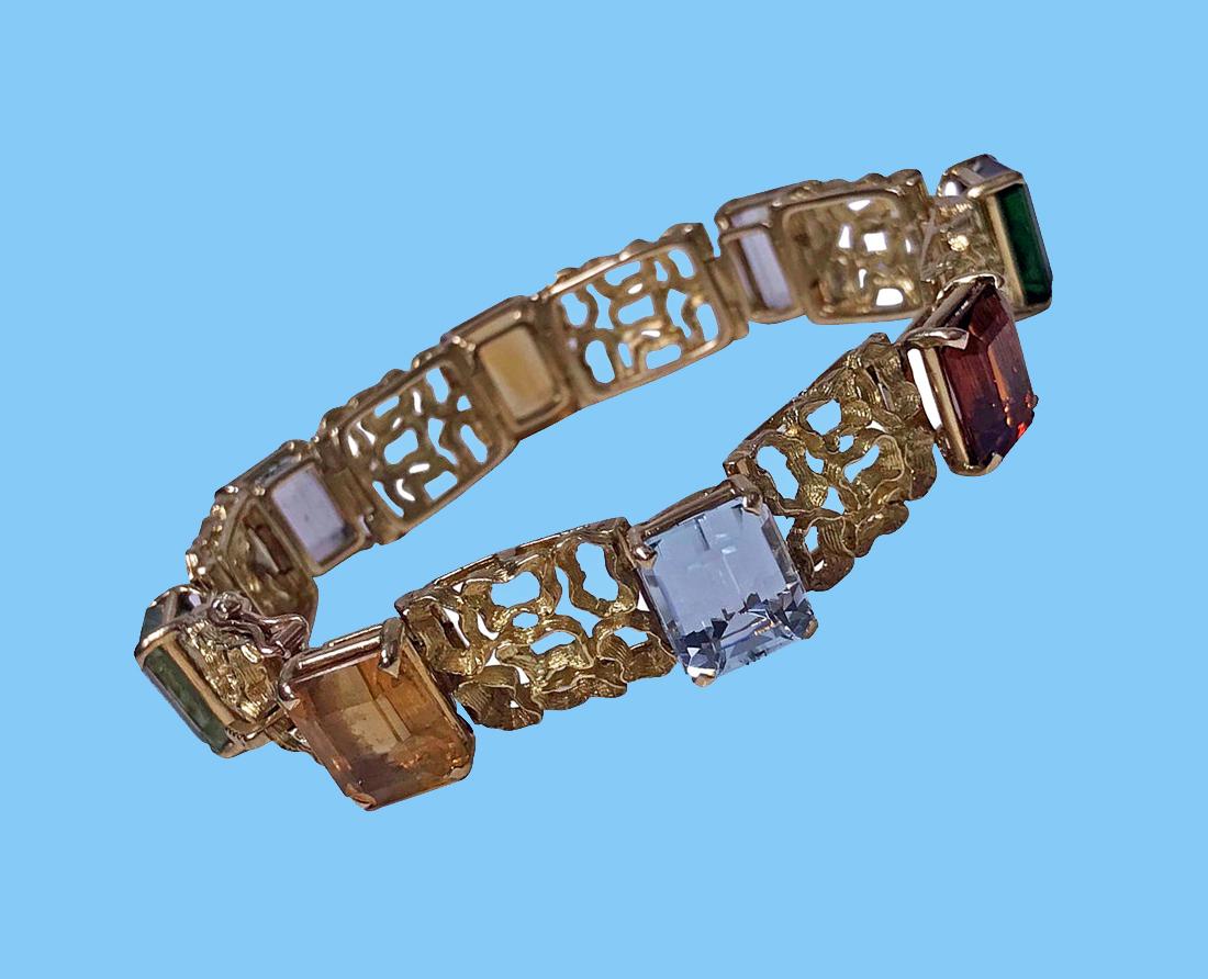 H. Stern 18 Karat Multi-Edelstein-Armband, 20. Jahrhundert 4