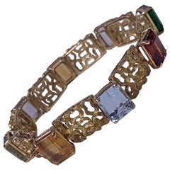H. Stern Bracciale multi gemme a 18 carati, 20° secolo