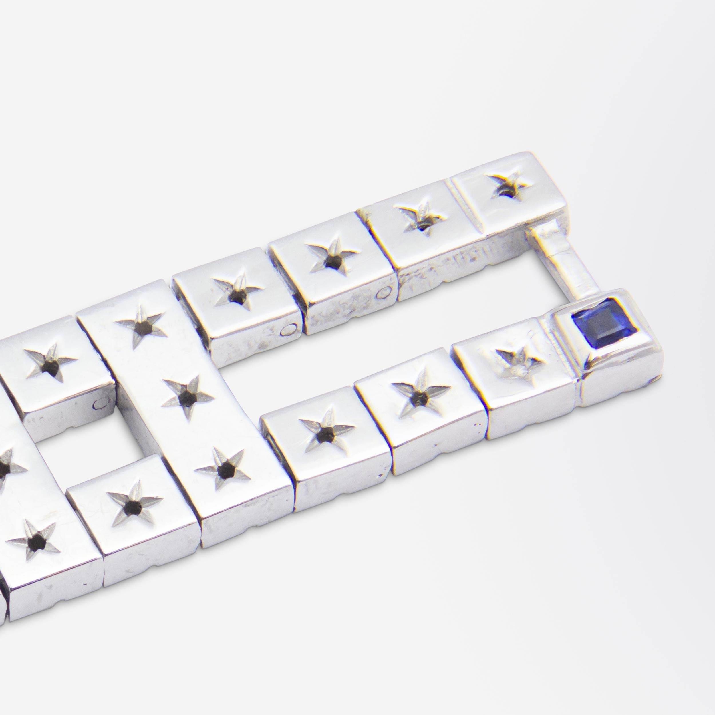 H. Stern 18 Karat White Gold & Diamond 'Metropolis' Bracelet For Sale 1
