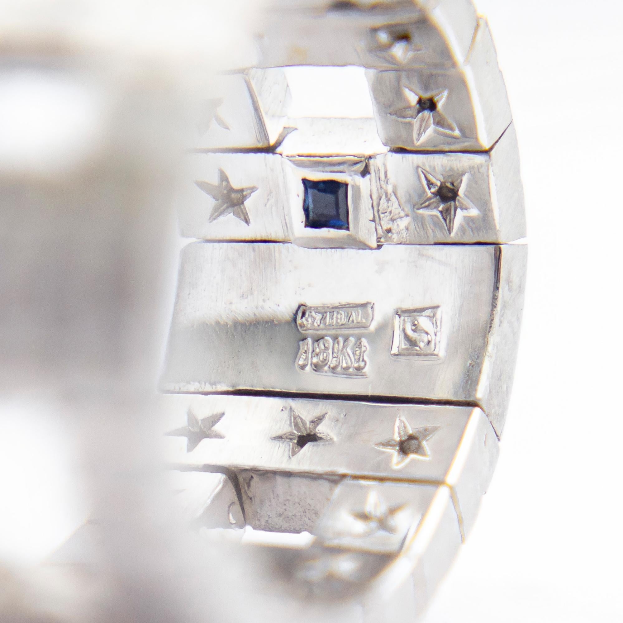 H. Stern 18 Karat White Gold & Diamond 'Metropolis' Ring For Sale 1