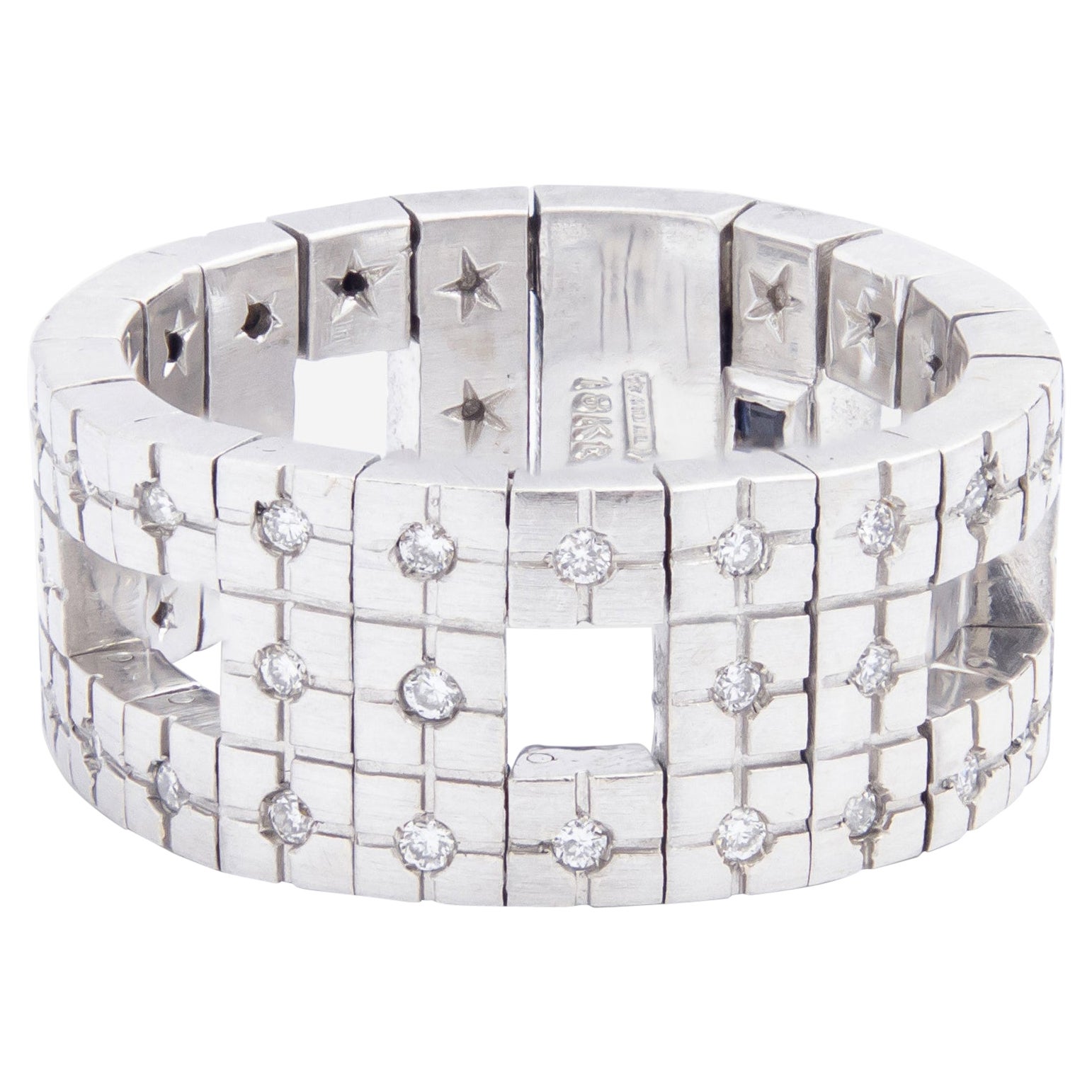 H. Stern Bague Métropolis en or blanc 18 carats et diamants
