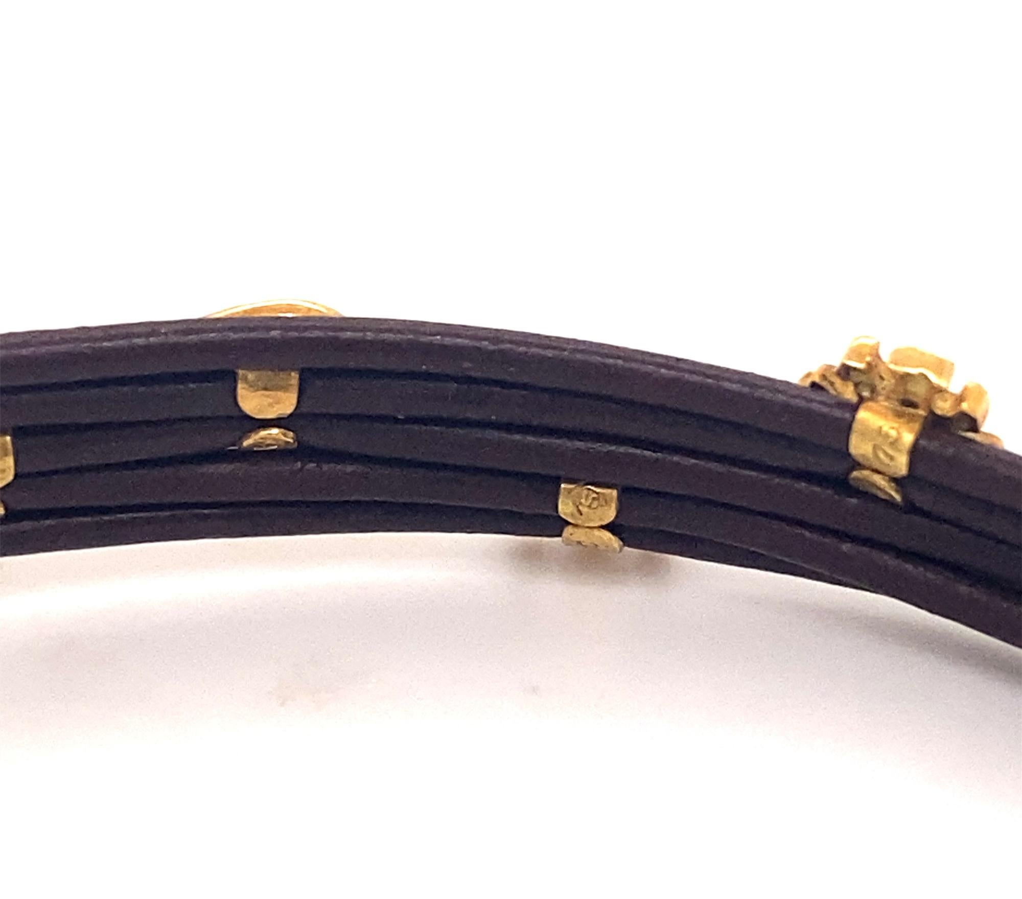 H. Stern 18 Karat Gold Leder-Wickelarmband Purangaw Kollektion Damen im Angebot